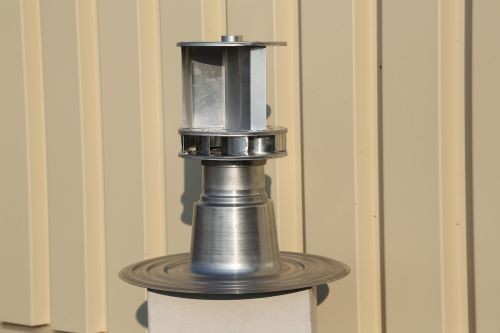 Alu-Zwangsentlüfter DR 500 komplett mit Klebeflansch 440 mm