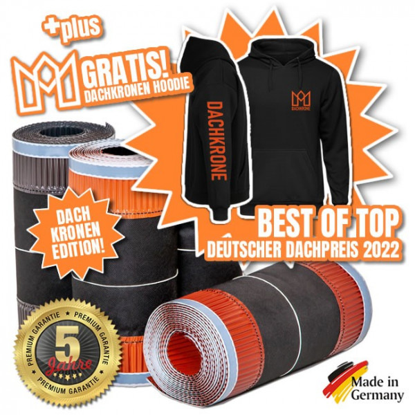 300 m Rollfirst Vlies 320 mm Made in Germany + Gratis 1 x Dachkronen Hoodie (Das Original)
