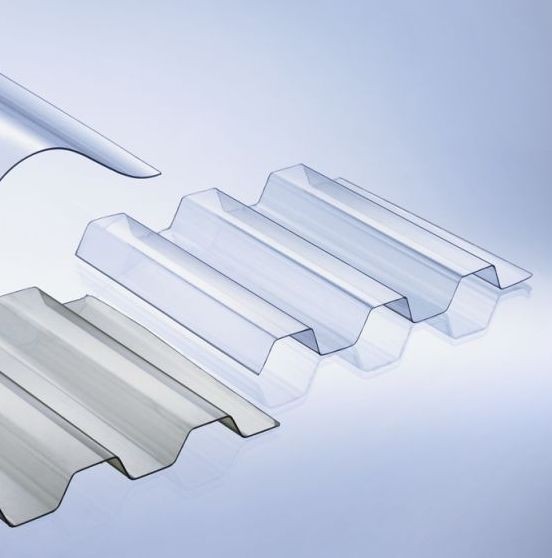 PVC-Lichtplatten 1,1 mm Trapez 70/18 -farblos-